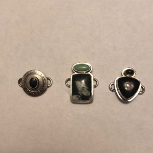 Tabra Silver Necklace and Connector (on left)